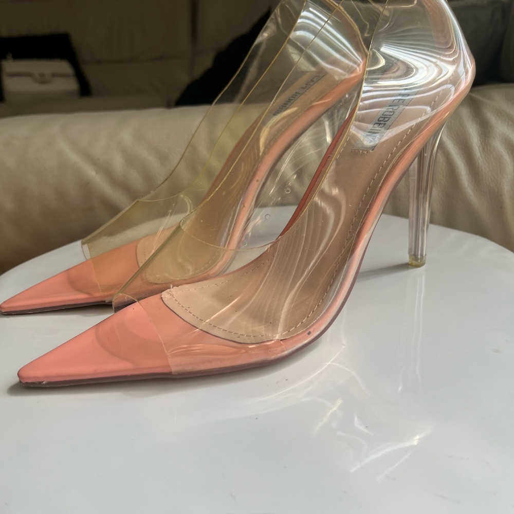Transparent Pink Stiletto Heels